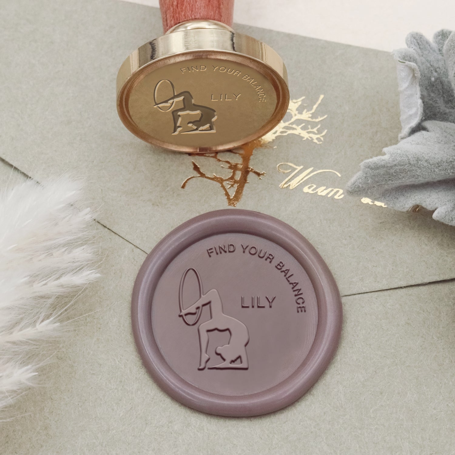 Custom Gymnastics Name Wax Seal Stamp - Stamprints