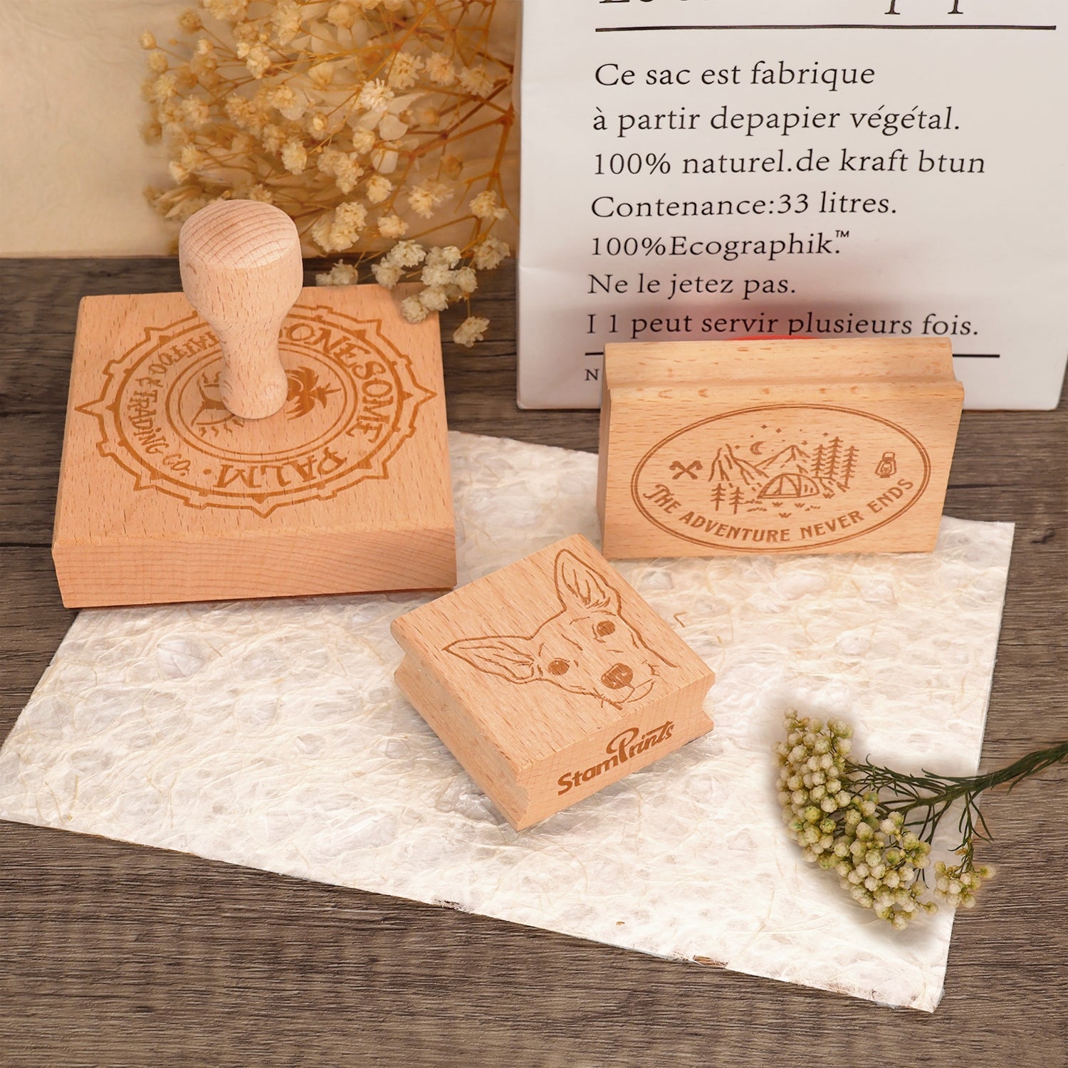 Custom Hand Painted Portraits Rubber Stamp 5