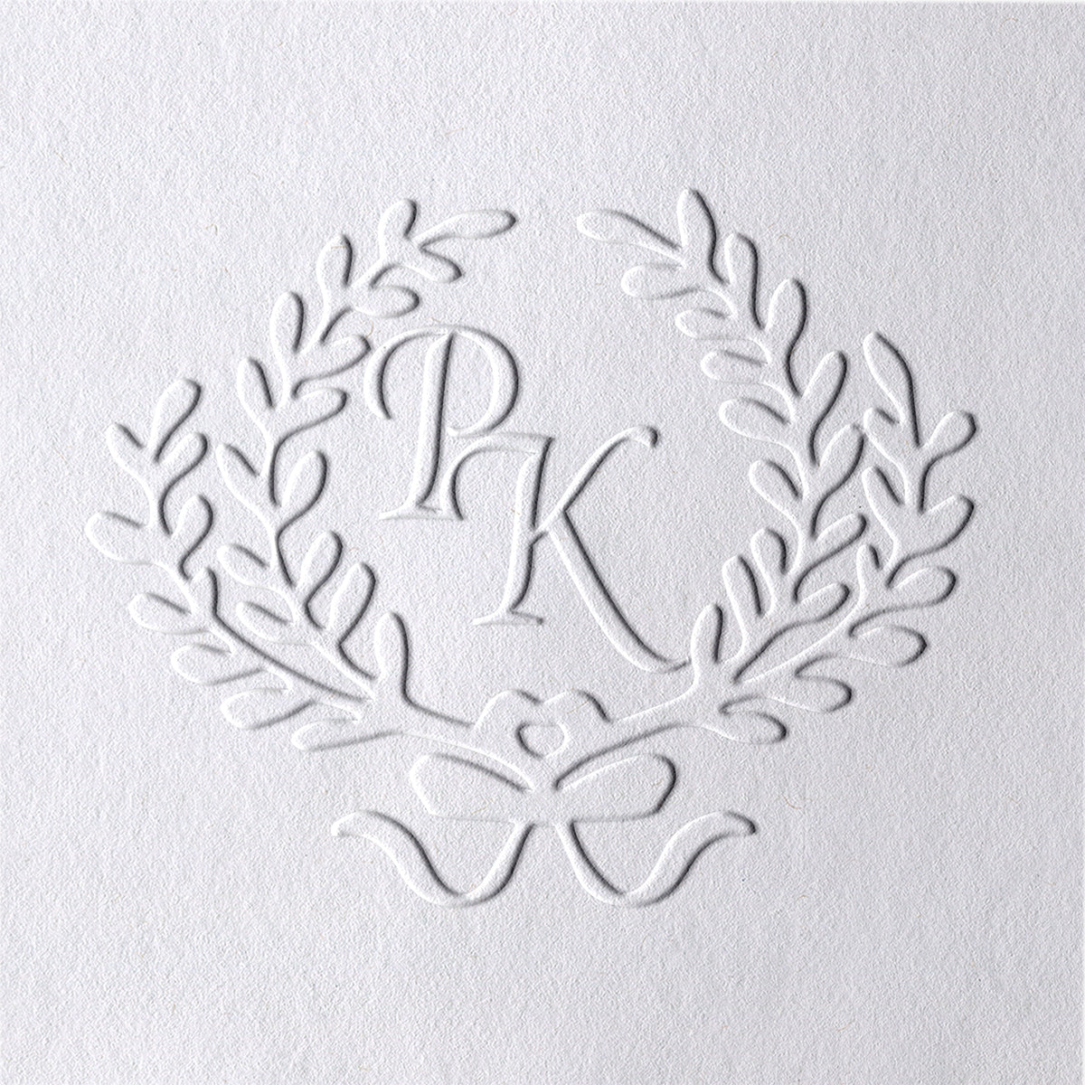Custom Handwritten Initials Monogram Wedding Embosser 22