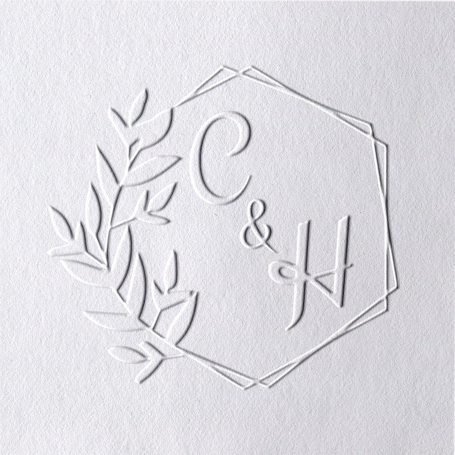 Custom Handwritten Initials Wedding Monogram Embosser 16