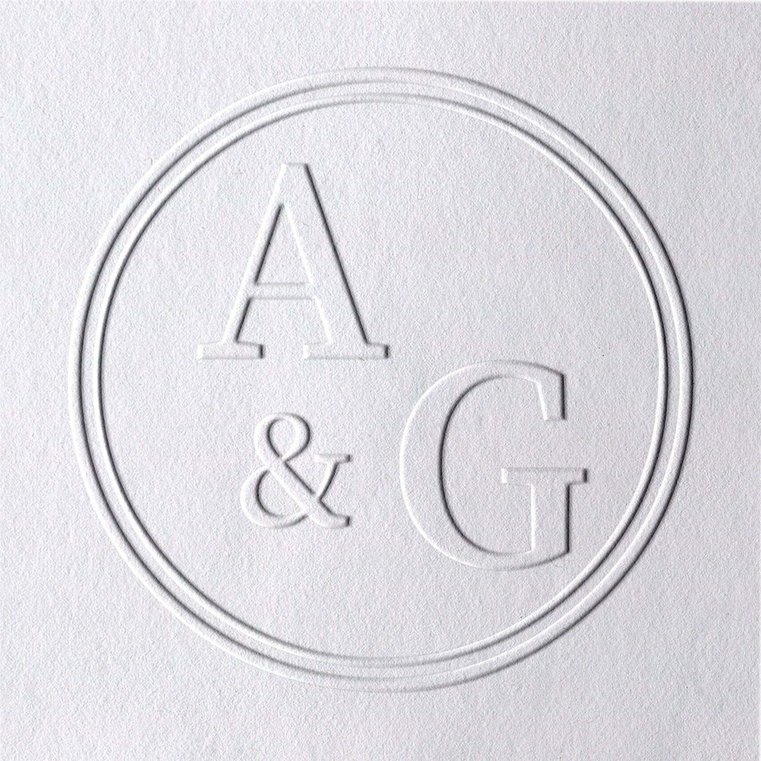 Custom Initials Minimalist Wedding Monogram Embosser 351