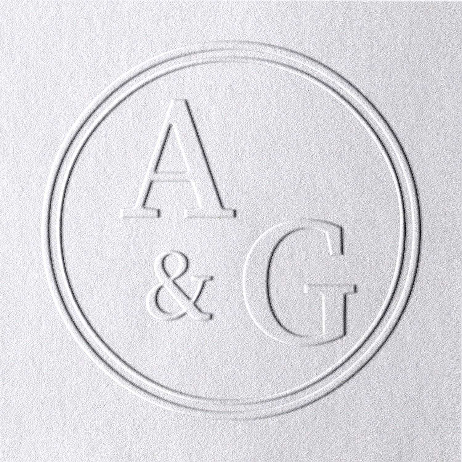 Custom Initials Minimalist Wedding Monogram Embosser 35