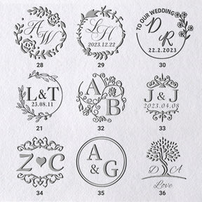 Custom Initials Wedding Monogram Embossers (36 Designs) 28-36