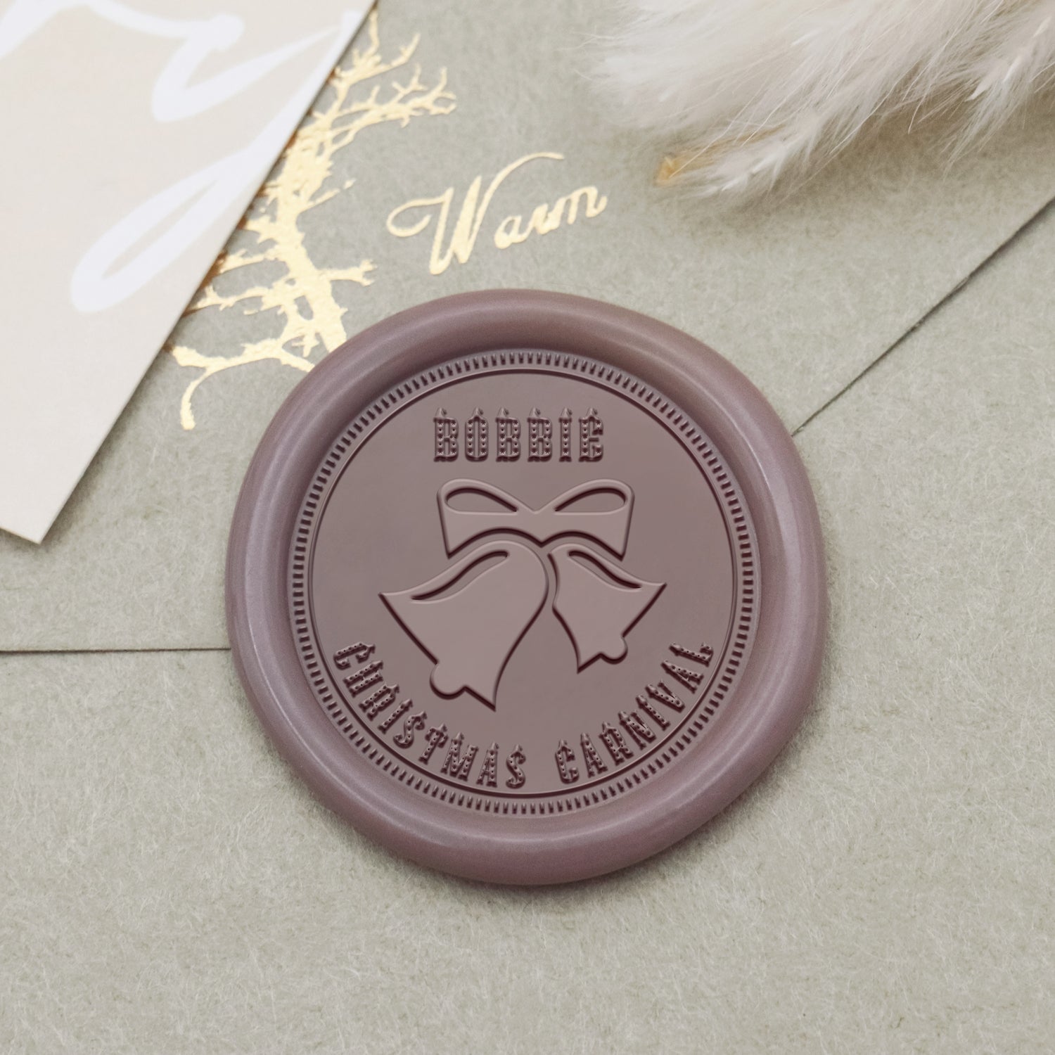 Custom Jingle Bell Christmas Name Wax Seal Stamp2