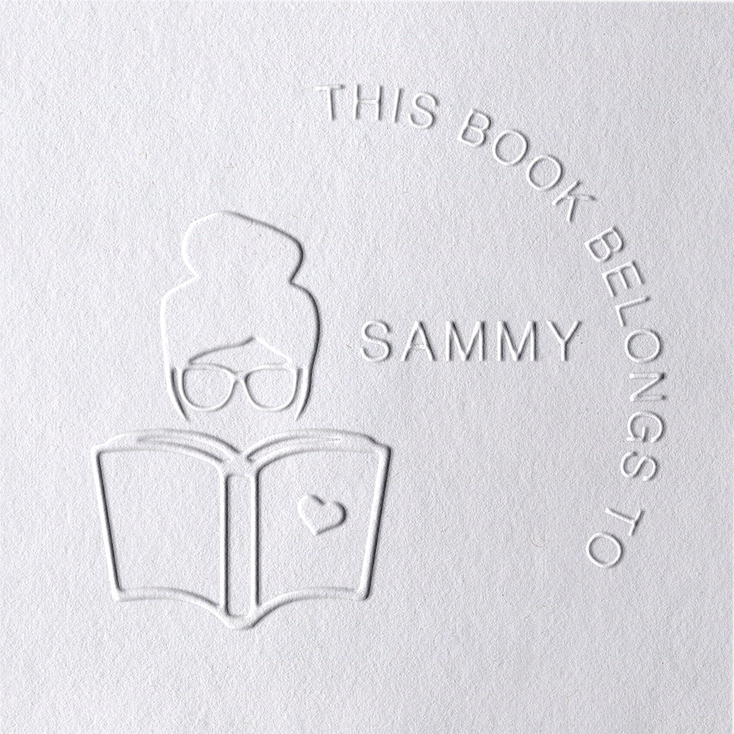 Custom Lady Reading Book Embosser Custom Lady Reading Book Embosser20-11