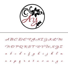 Custom Lily Wedding Monogram Wax Seal Stamp 1