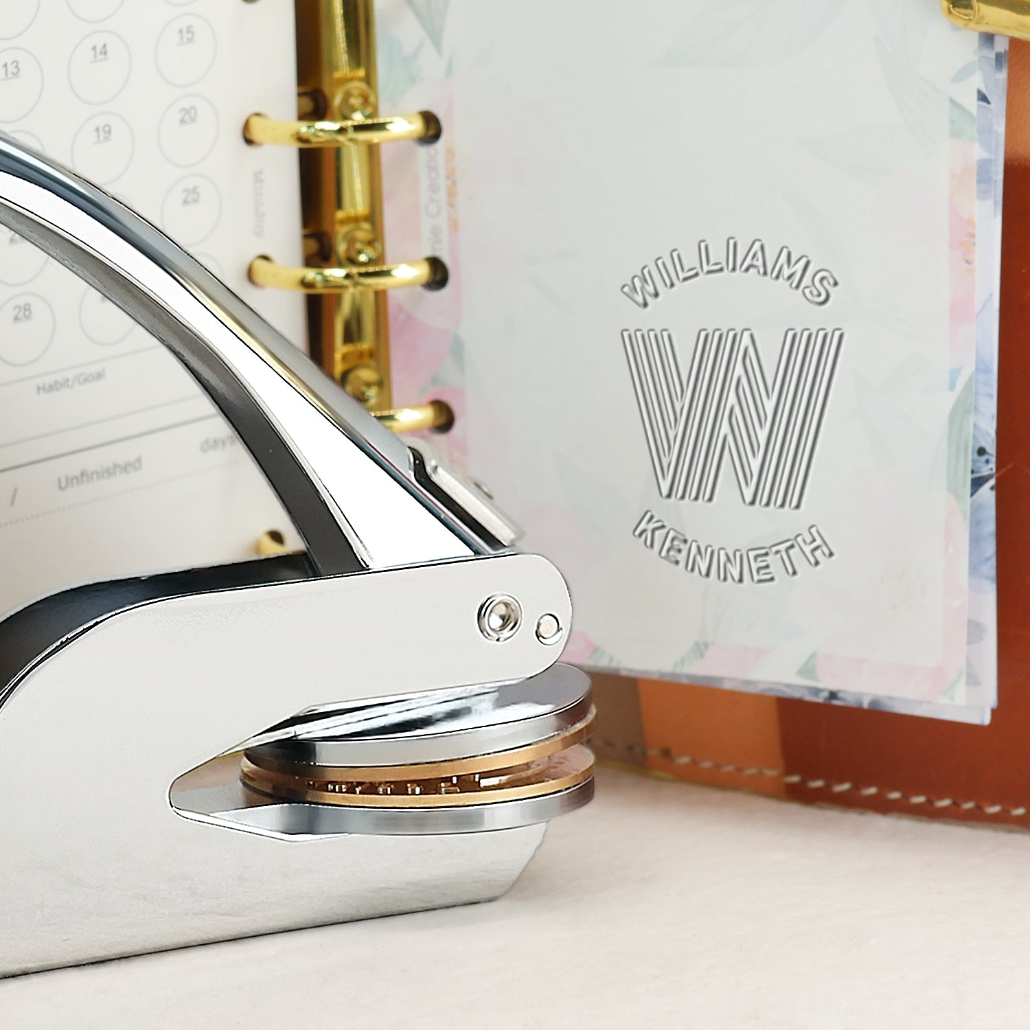 Custom Linear Initial Name Embosser 31