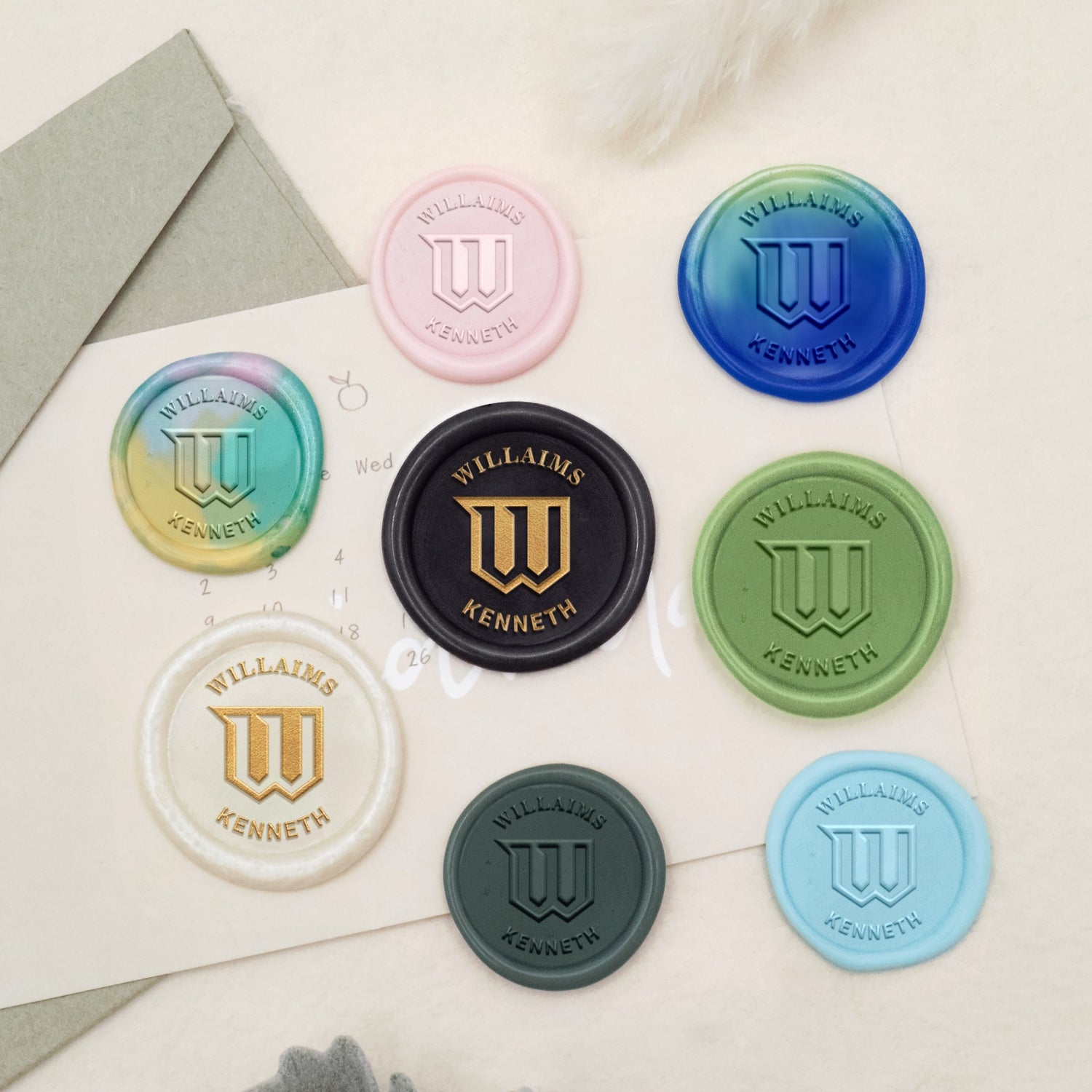 Custom Logo Font Name Wax Seal Stamp 3