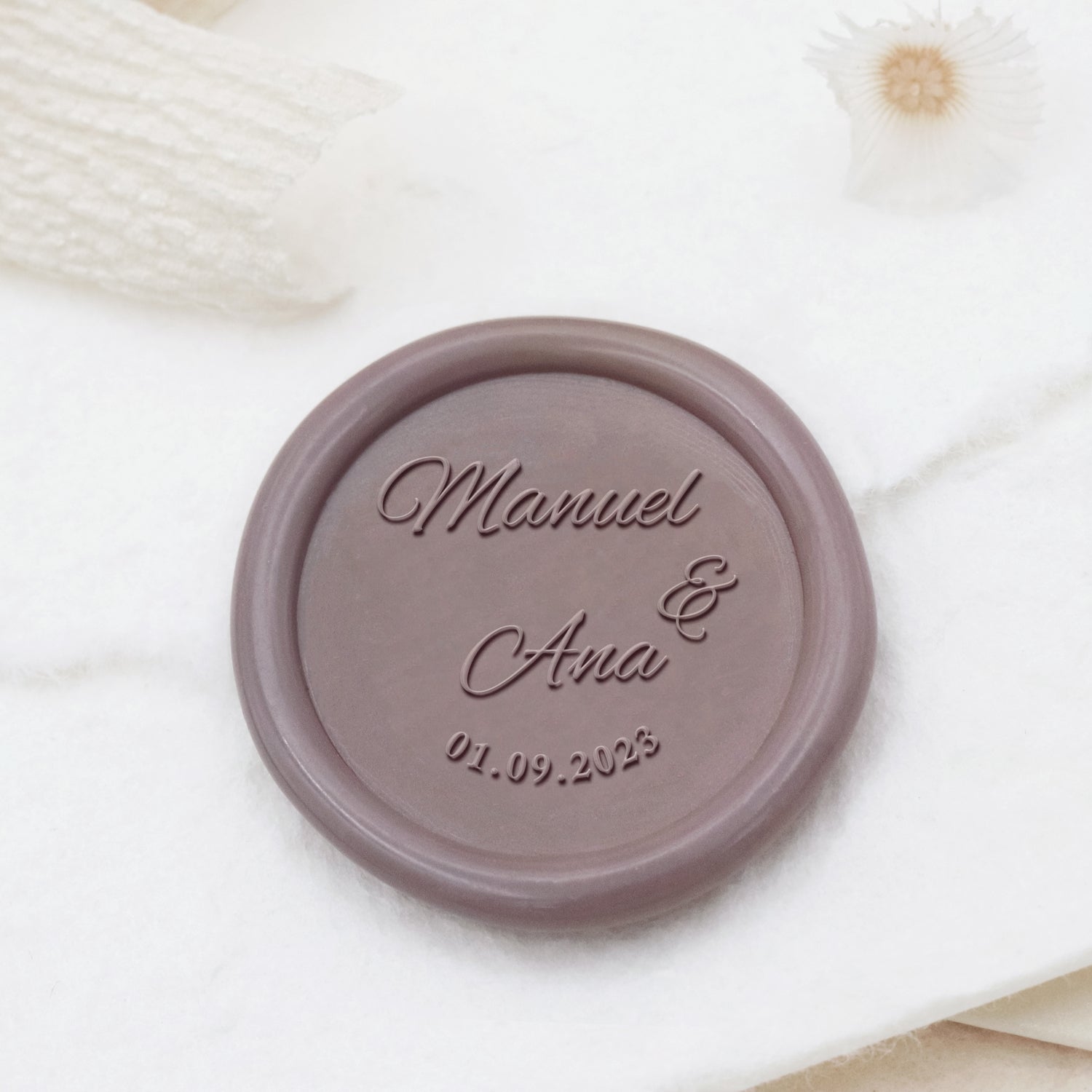 Custom Minimalist Name Wedding Wax Seal Stamp - Style 2 1