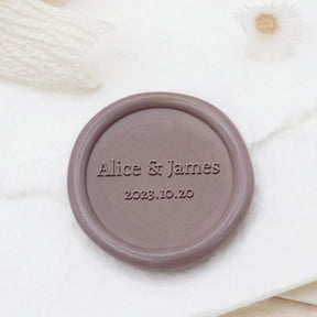 Custom Minimalist Name Wedding Wax Seal Stamp - Style 7 1