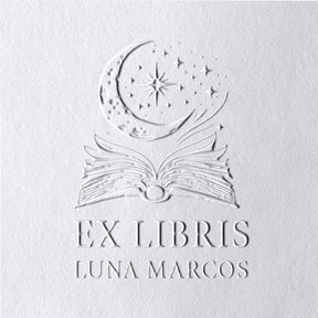 Custom Moon And Stars Ex Libris Book Embosser2