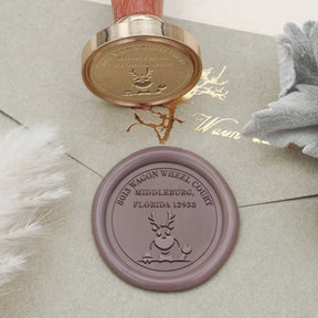 Custom Moose Head Christmas Address Wax Seal Stamp