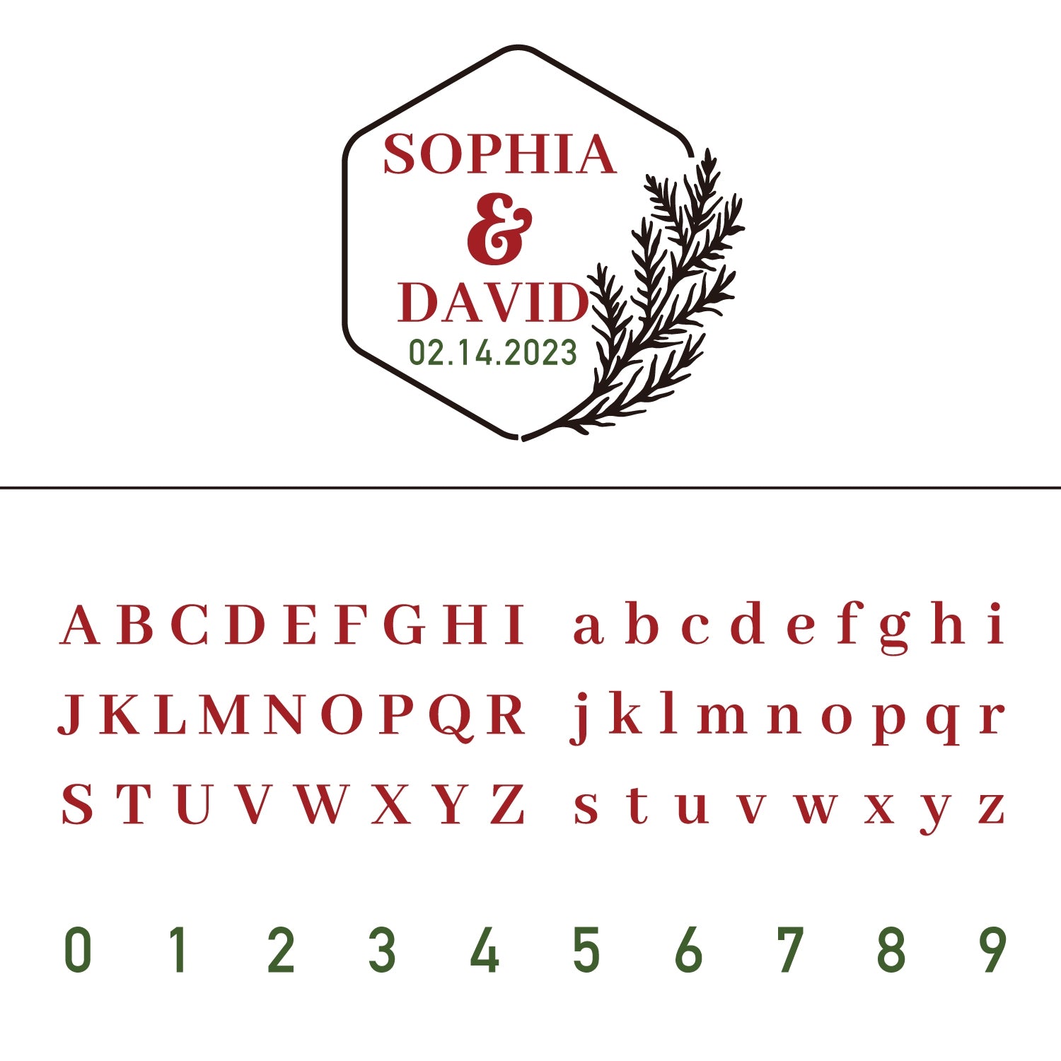 Custom Olive Branch Wedding Name and Date Wax Seal Stamp 9