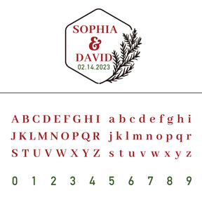 Custom Olive Branch Wedding Name and Date Wax Seal Stamp 9