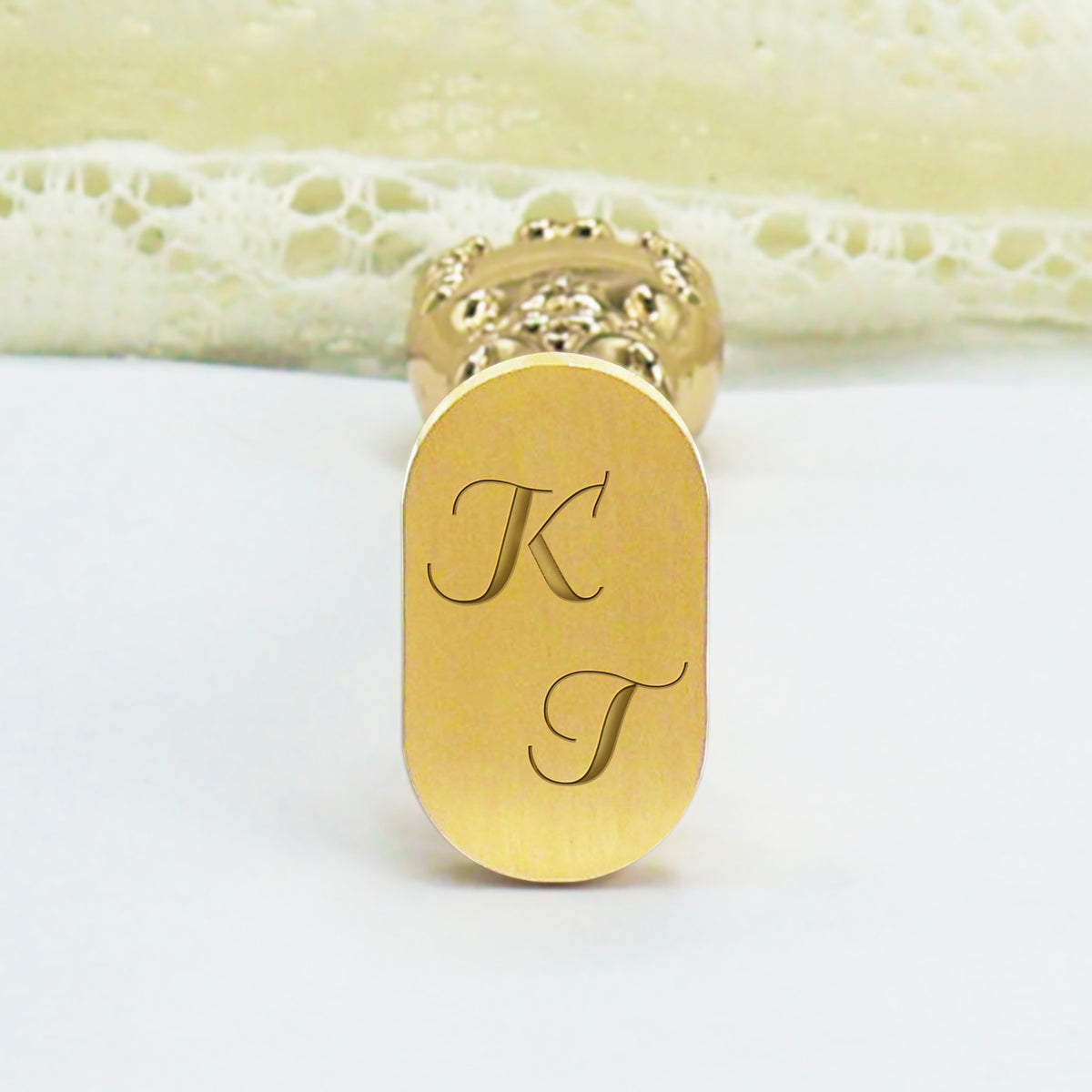 Custom Oval Wedding Wax Seal Stamp - Style 11 4
