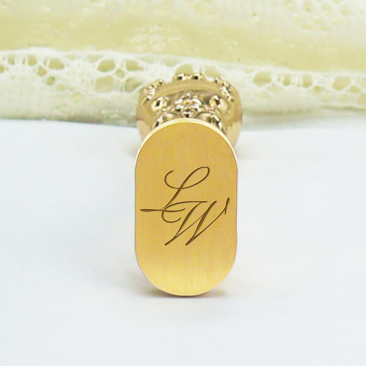 Custom Oval Wedding Wax Seal Stamp - Style 13 4