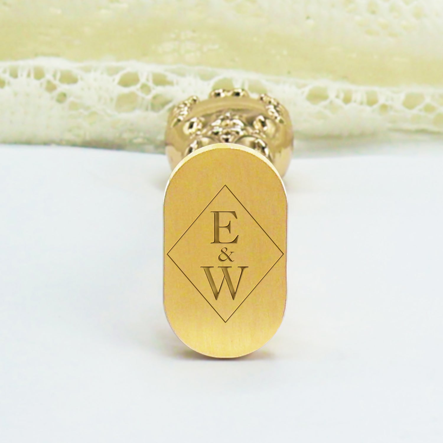 Custom Oval Wedding Wax Seal Stamp - Style 15 4