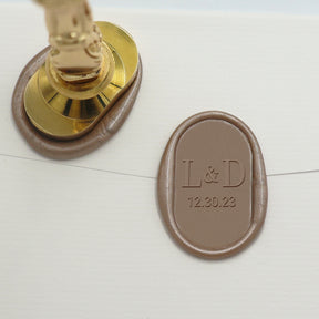 Custom Oval Wedding Wax Seal Stamp - Style 18 2