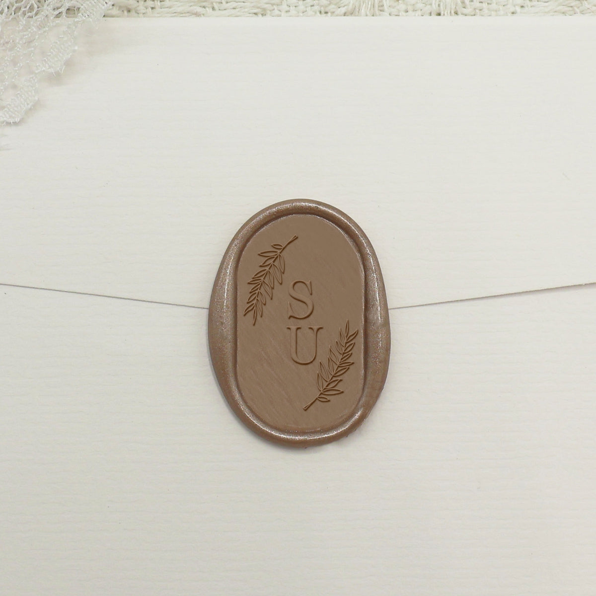 Custom Oval Wedding Wax Seal Stamp - Style 19 1