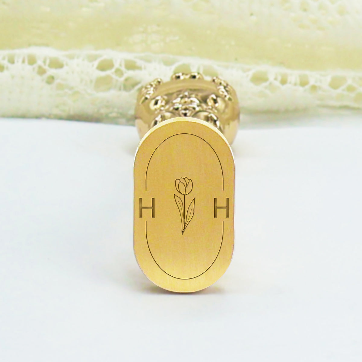 Custom Oval Wedding Wax Seal Stamp - Style 20 4