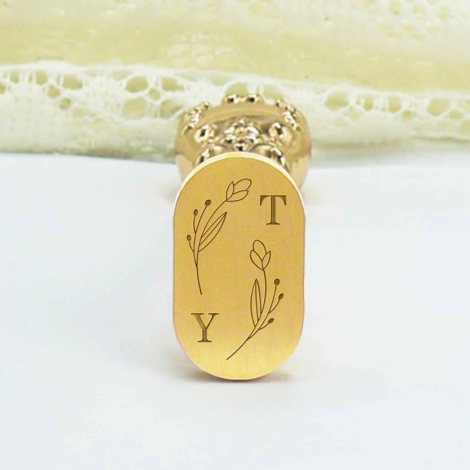 Custom Oval Wedding Wax Seal Stamp - Style 21 4