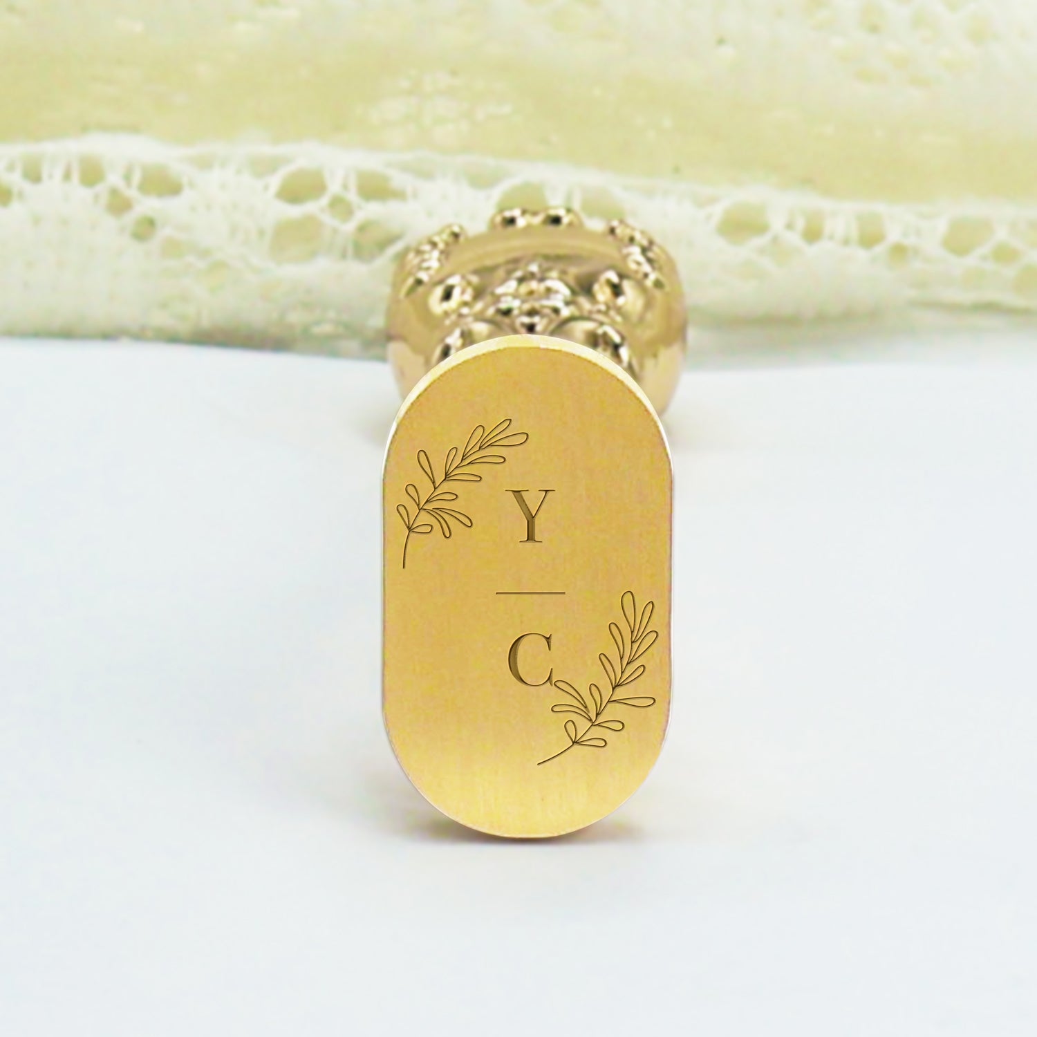 Custom Oval Wedding Wax Seal Stamp - Style 25 4