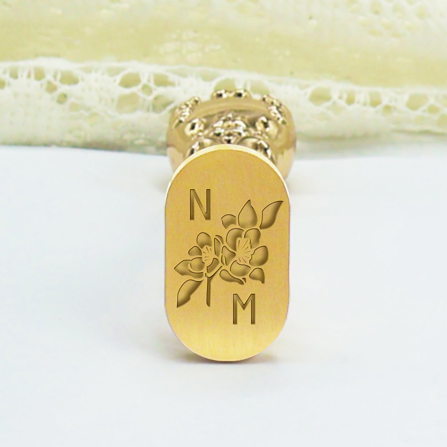 Custom Oval Wedding Wax Seal Stamp - Style 26 4