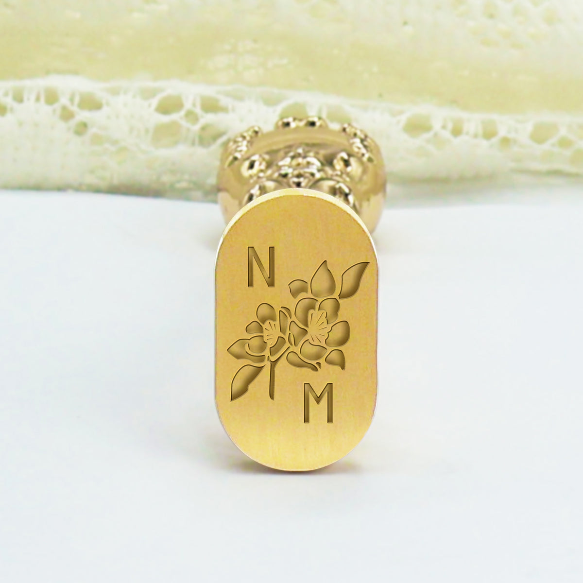 Custom Oval Wedding Wax Seal Stamp - Style 26 4