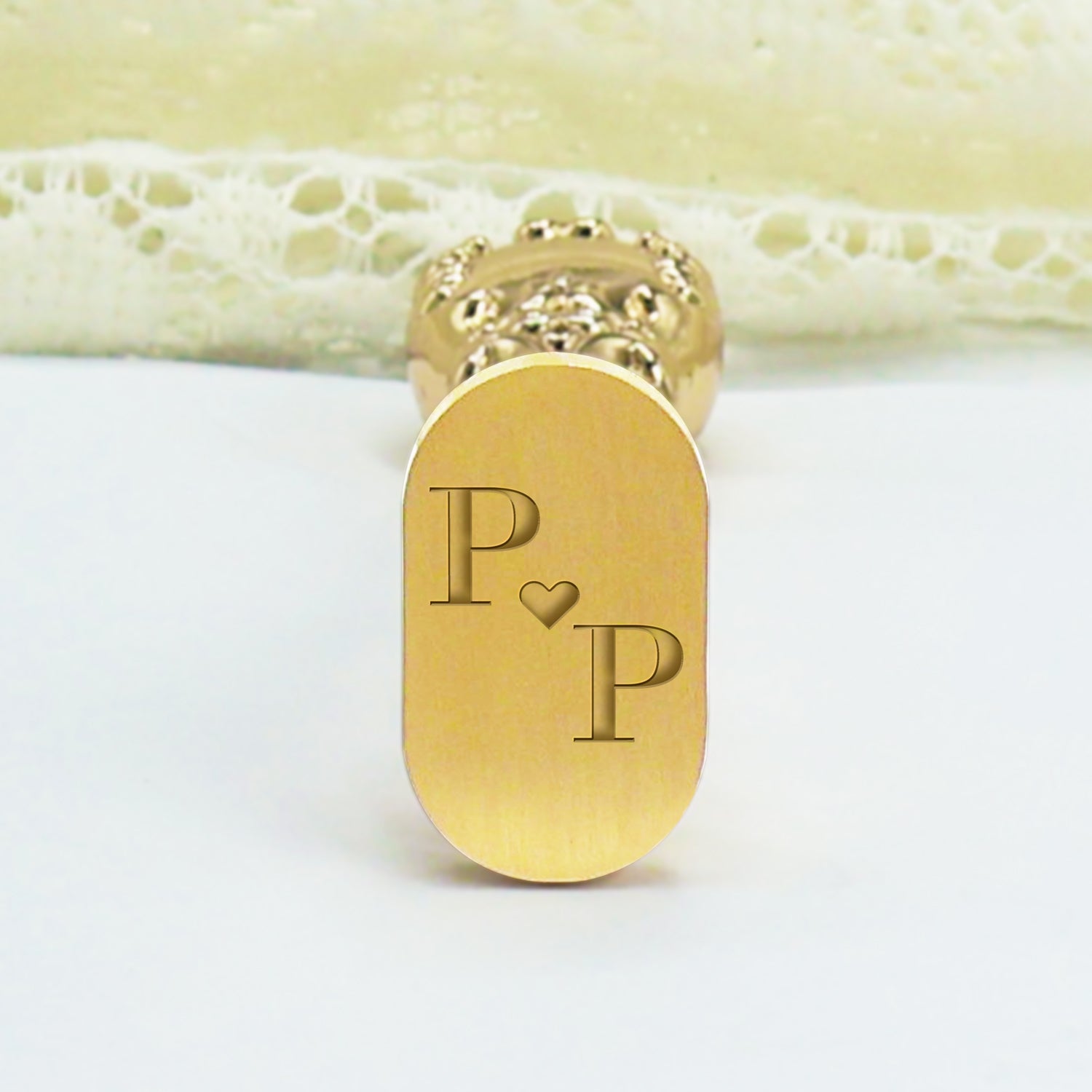 Custom Oval Wedding Wax Seal Stamp - Style 27 4