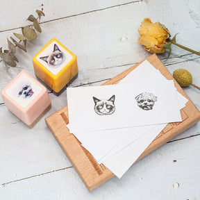 Custom Pet Head Portrait Stamp, Custom Cat & Dog Stamp From Photo, Personalize Stamp on Assignments, Kids Stamp, Valentine's Day Gift 15