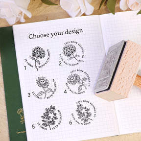 Custom Plant Series Book Wooden Rubber Stamps (20 Designs)1