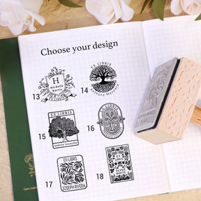 Custom Plant Series Book Wooden Rubber Stamps (20 Designs)3