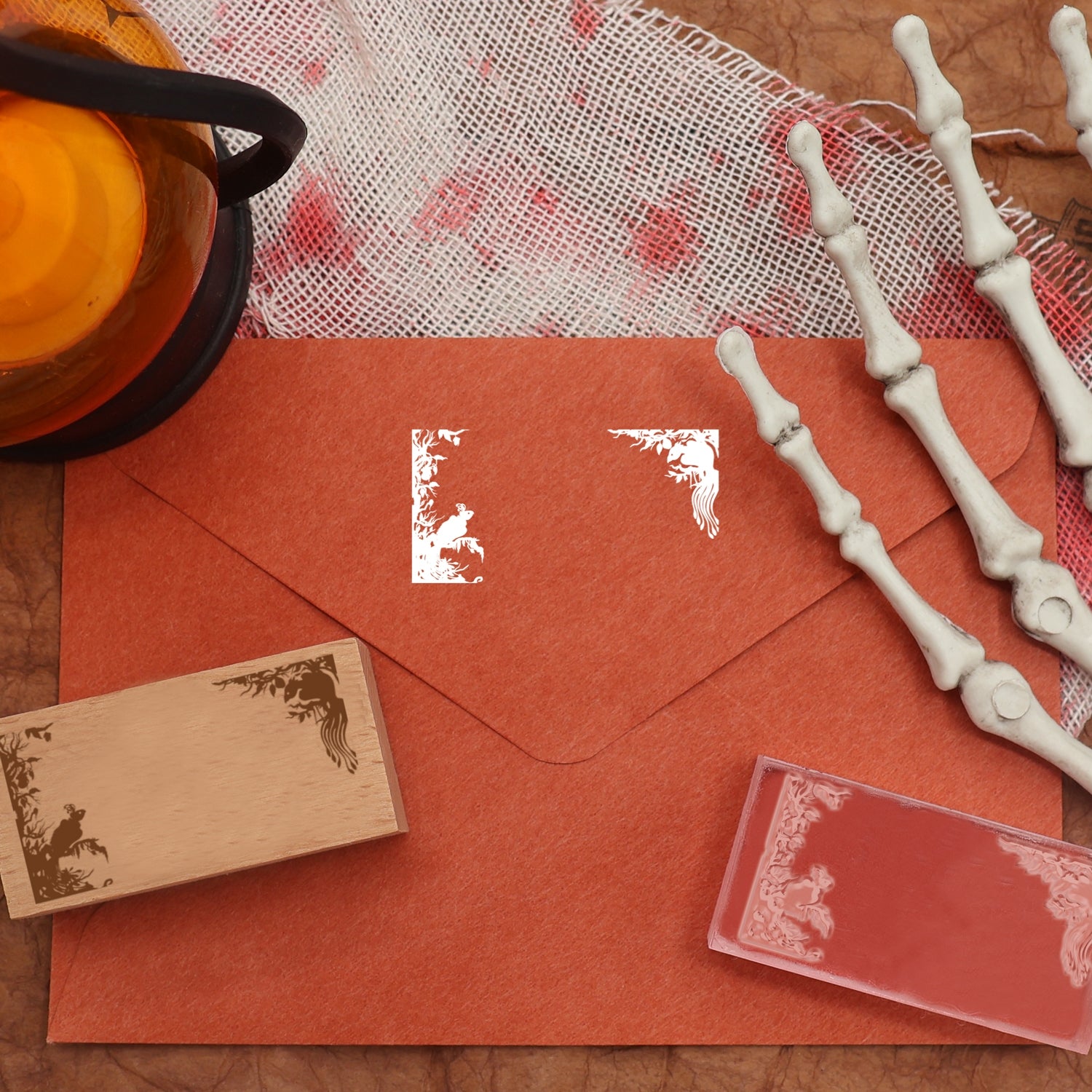 Custom Rectangular Holloween Address Return Rubber Stamp (27 Designs)-27 4