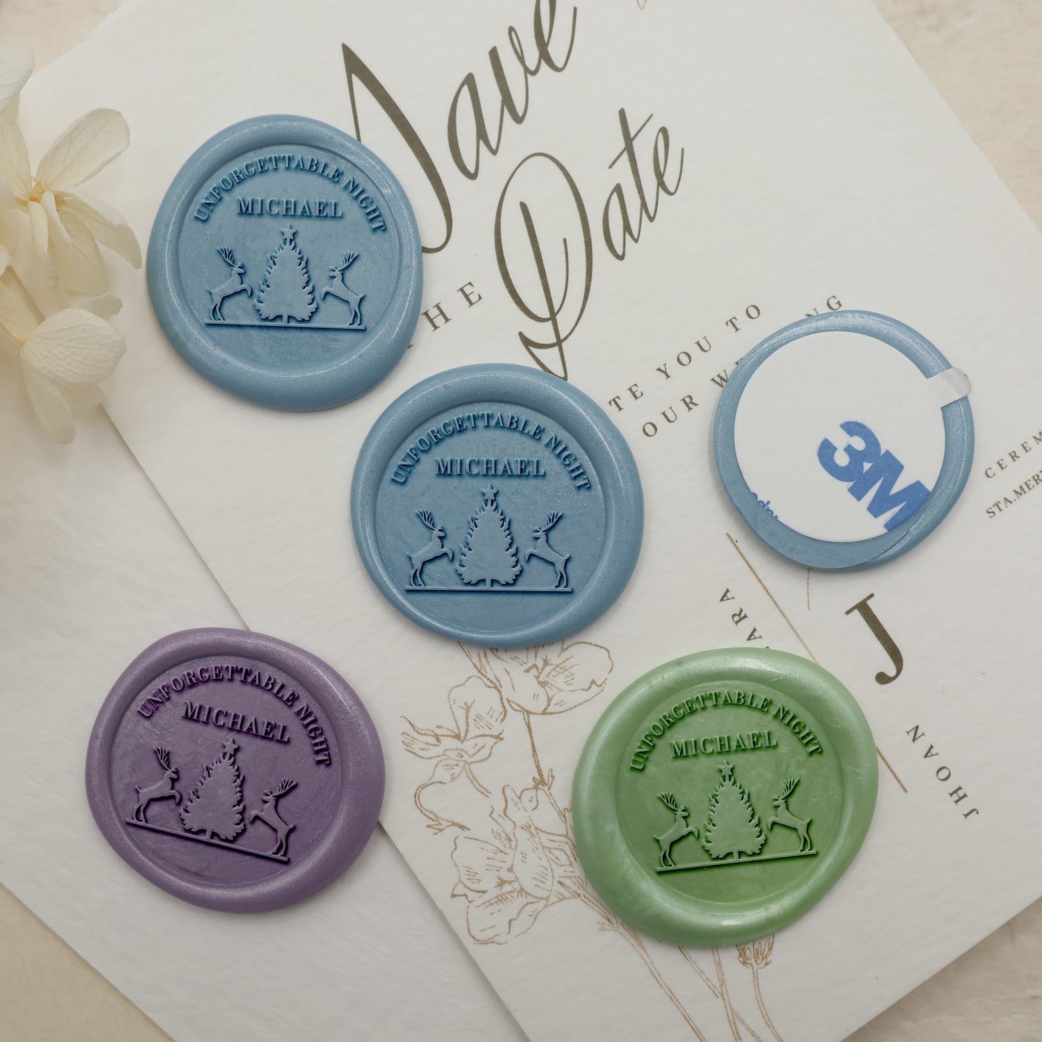 Custom Reindeer Christmas Name Wax Seal Stamp2