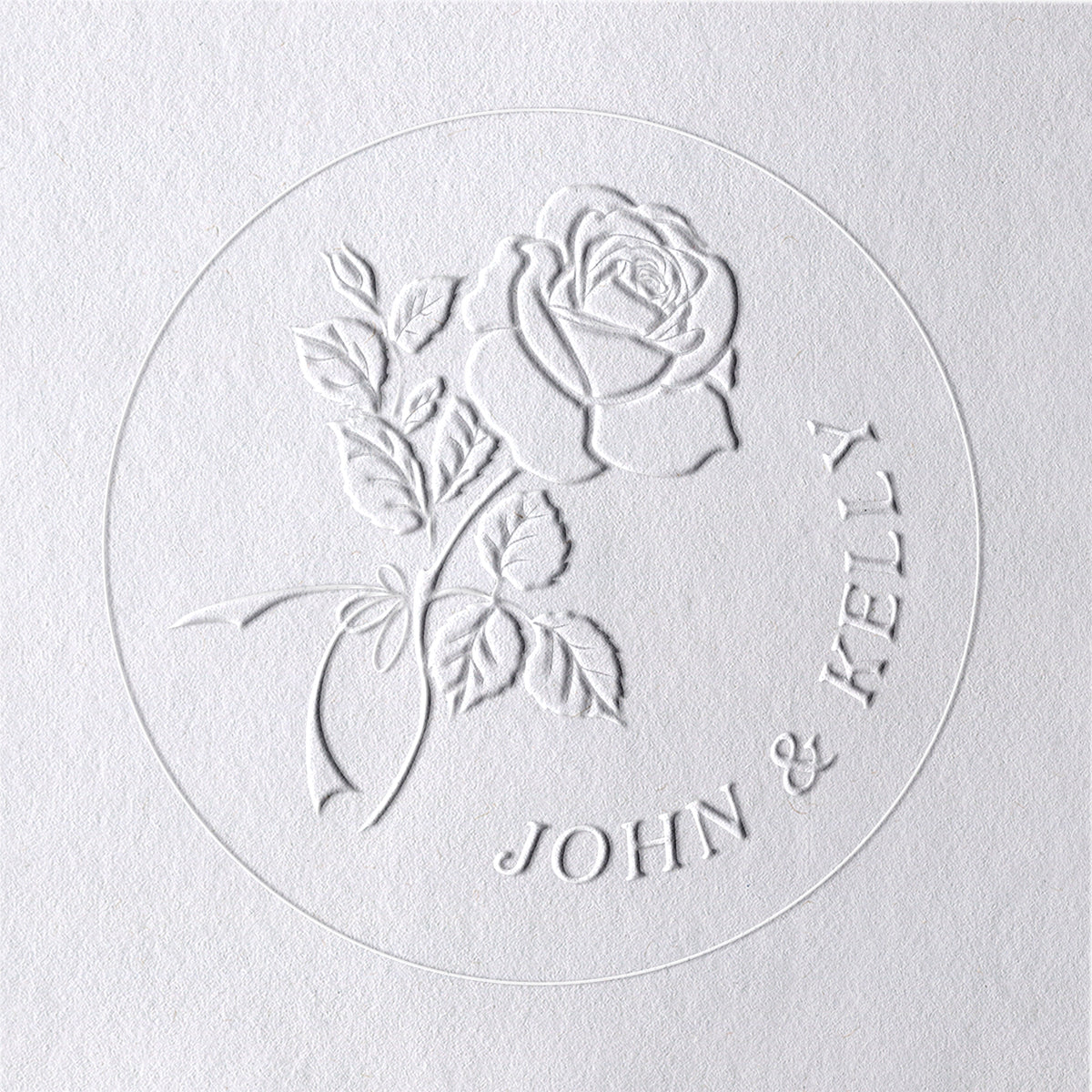 Custom Rose Wedding Embosser 121