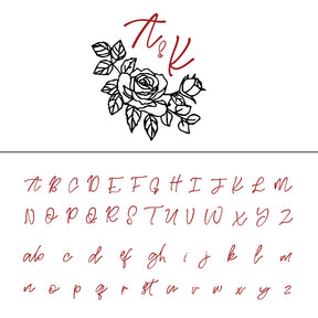 Custom Rose Wedding Monogram Wax Seal Stamp 18