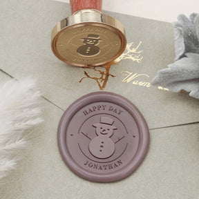 Custom Snowman Christmas Name Wax Seal Stamp