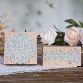 Custom Square Address Wooden Rubber Stamp4