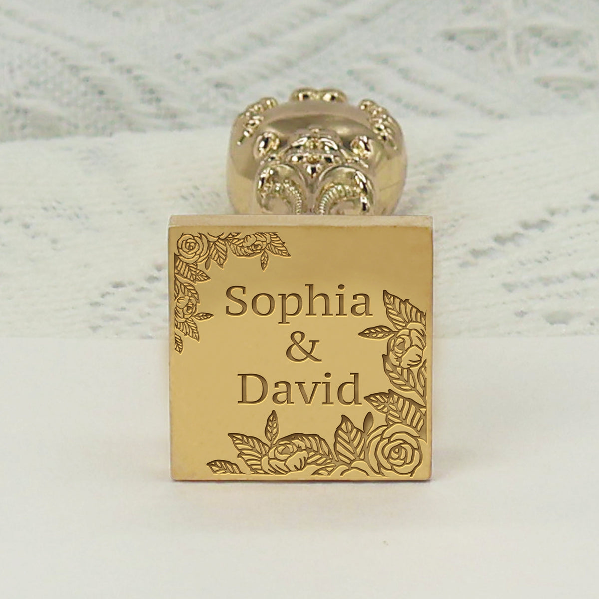 Custom Square Wedding Wax Seal Stamp (27 Designs) - Stamprints2