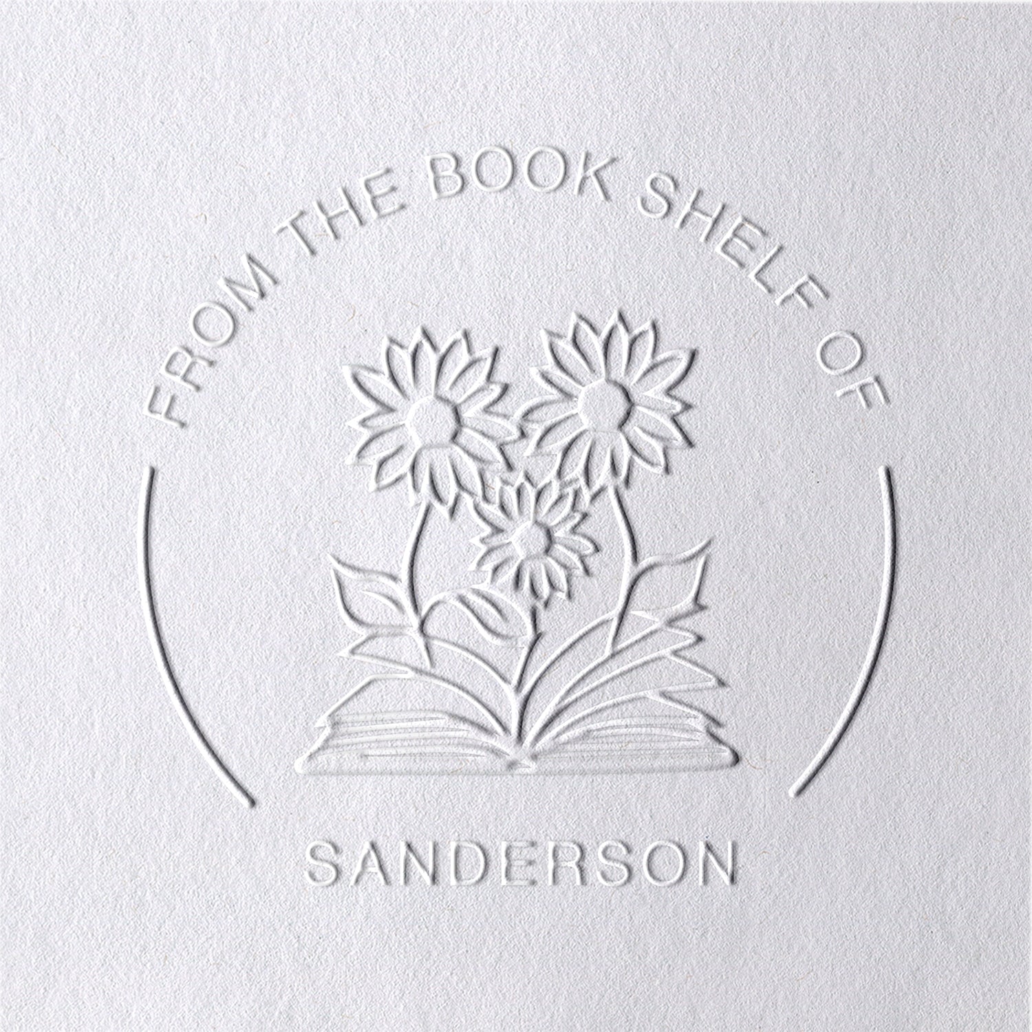 Custom Sunflower Book Embosser Custom Sunflower Book Embosser121