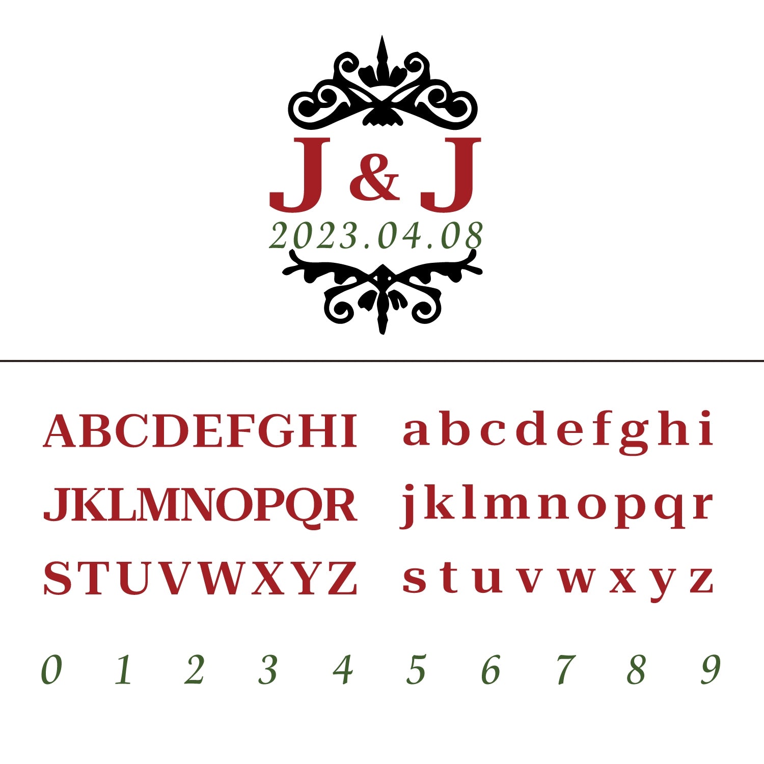 Custom Vintage Pattern Wedding Monogram Wax Seal Stamp 32