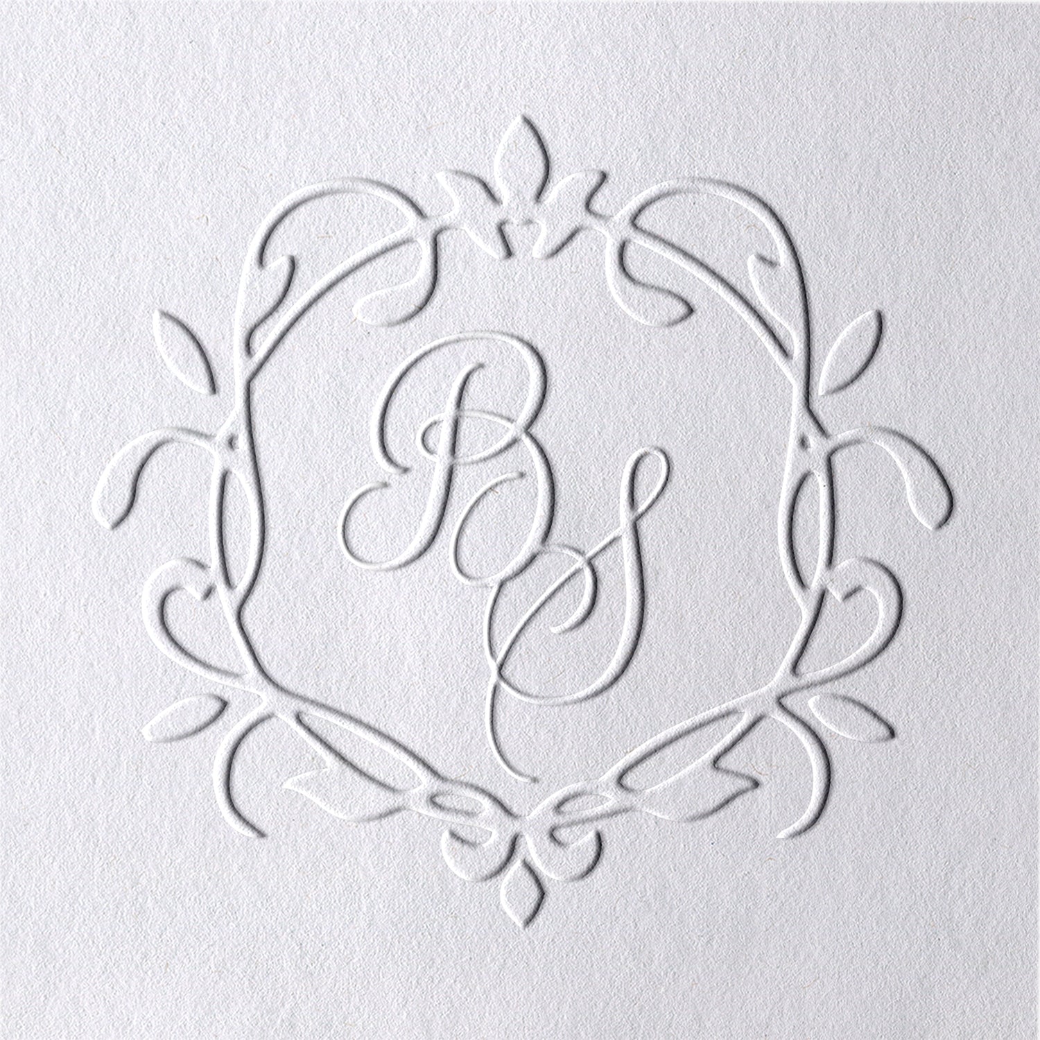 Custom Wedding Handwritten Initials Monogram Embosser 271