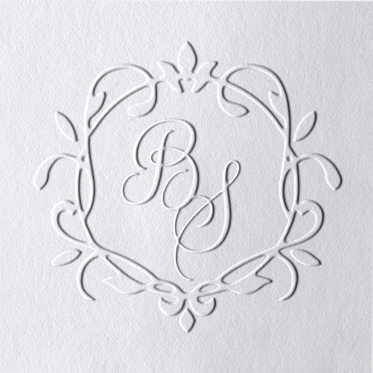 Custom Wedding Handwritten Initials Monogram Embosser 27