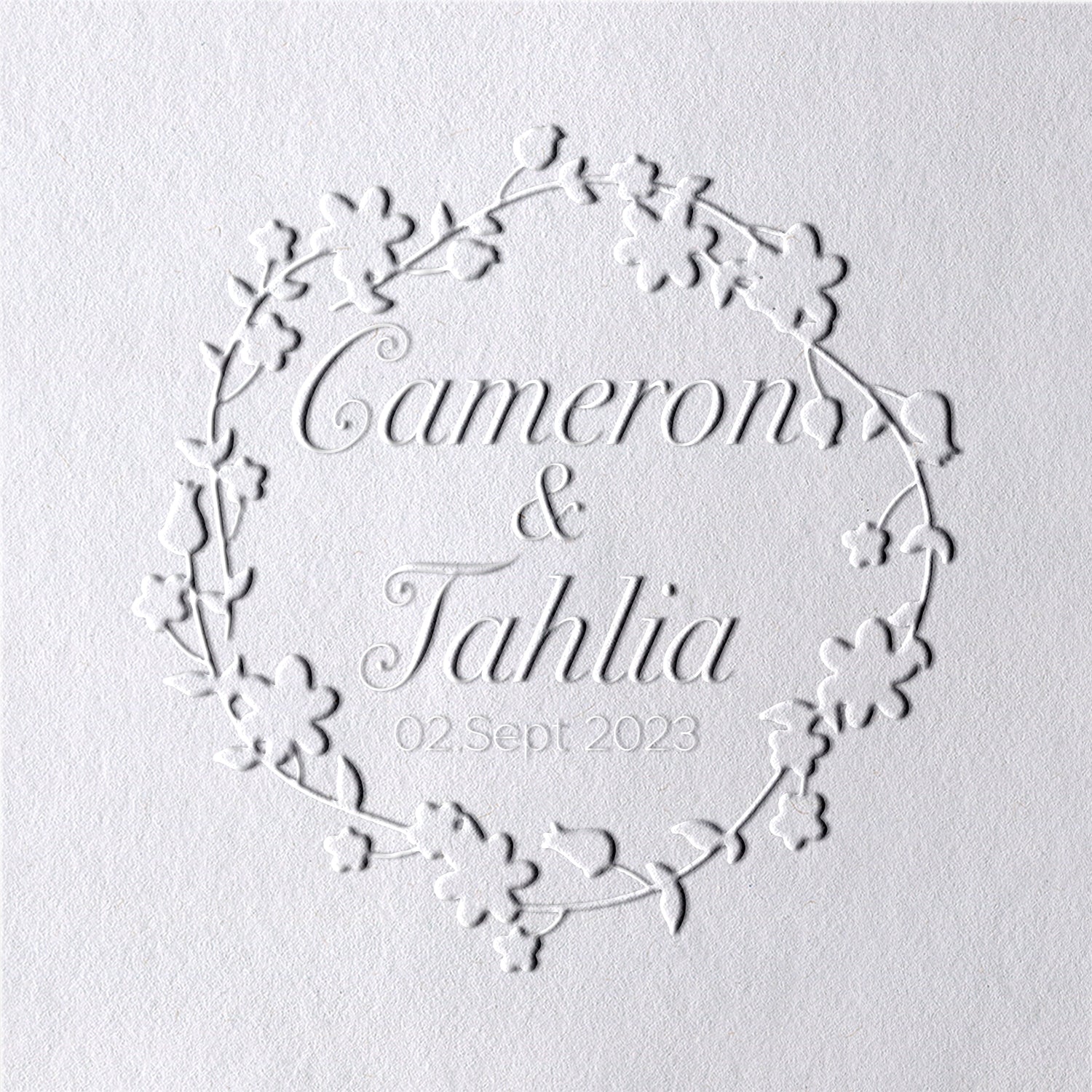 Custom Wedding Name Embosser (27 Designs) 121