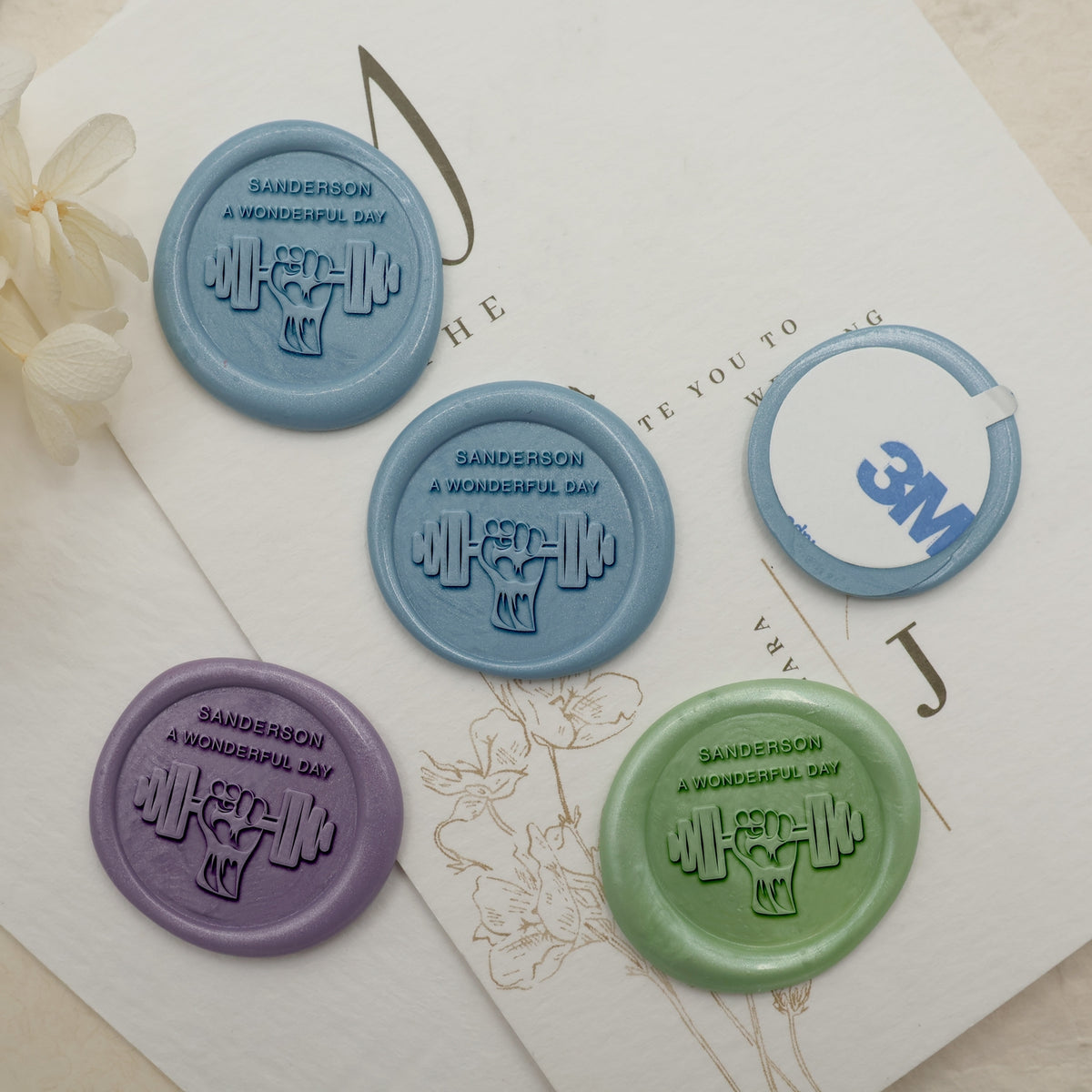 Custom Weightlifting Name Wax Seal Stamp - Stamprints2