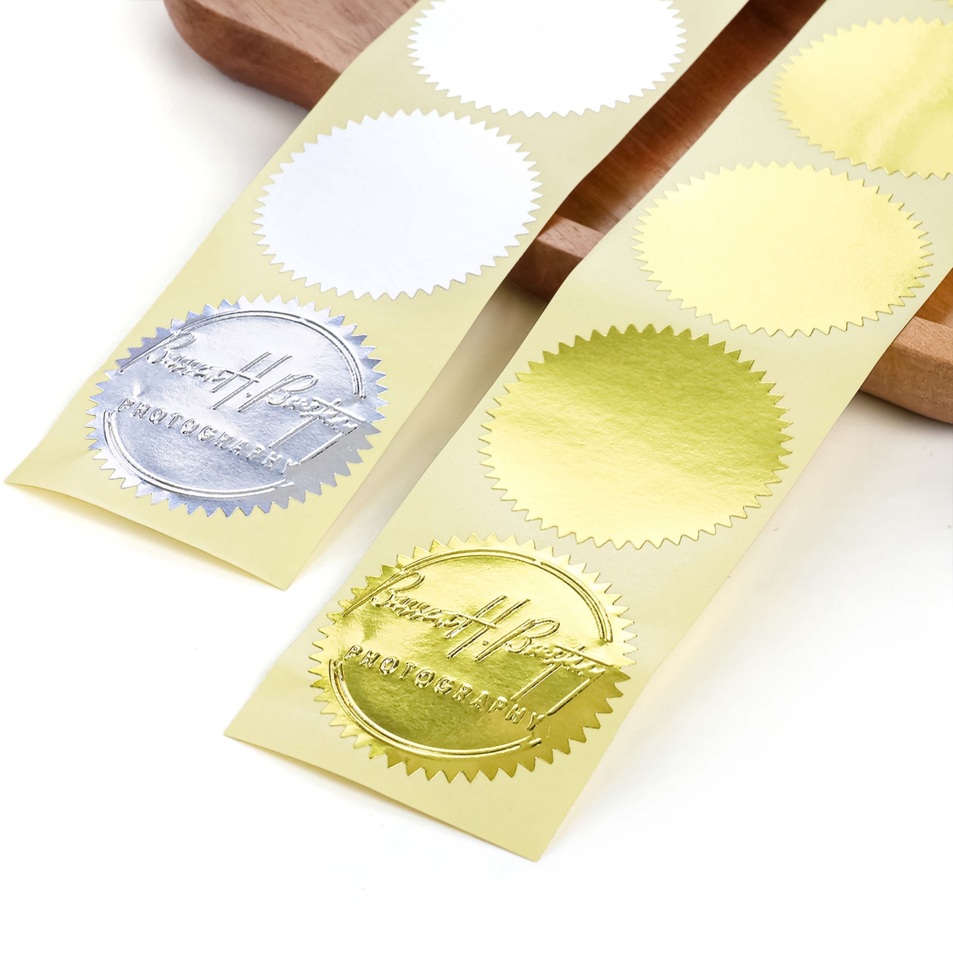 custom embosser sticker label