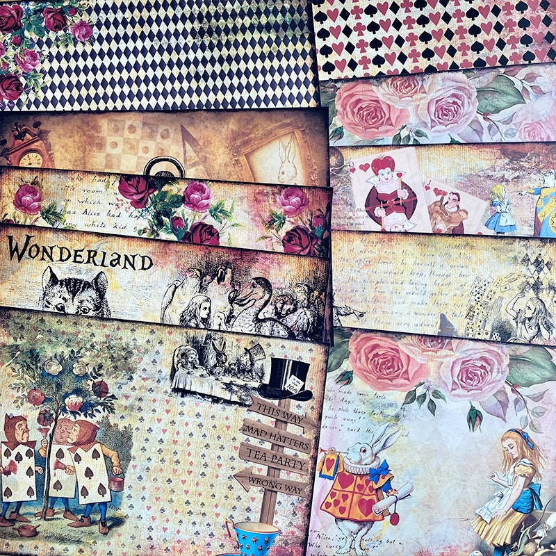 Cute Alice in Wonderland Journal Background Paper b