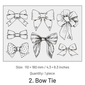 Cute Bowknot Plant Clear Silicone Stamps5