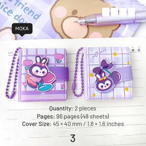 Cute Bunny Mini Pocket Notebook sku-3