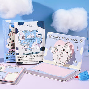 Cute Cartoon Animal Series Bunnies Journal Gift Box Set b2
